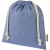 Stredná darčeková taška z recyklovanej bavlny Pheebs 150 gm² GRS s objemom 1,5 l, farba - vřesová modř