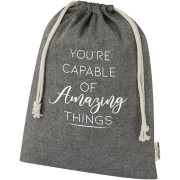 Veľká darčeková taška z recyklovanej bavlny Pheebs 150 gm² GRS s objemom 4 l