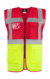 Bezpečnostná vesta - Hamburg - Korntex, farba - red/yellow, veľkosť - M