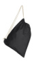 Bavlnený batoh so sťahovacou šnúrkou - SG - Bags, farba - čierna, veľkosť - One Size