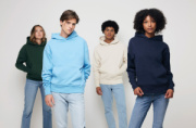 Mikina s kapucňou IQONIQ Yoho relaxed fit z recykl. bavlny - Iqoniq – námornícka modrá – náhľad 11