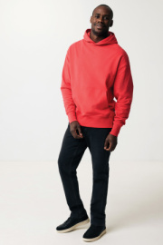 Mikina s kapucňou IQONIQ Yoho relaxed fit z recykl. bavlny - Iqoniq – luscious red – náhľad 4