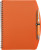 Zápisník s guľôčkovým perom Solana, farba - orange
