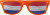 Slnečné okuliare s vlajkou Lexi, farba - red/white/blue