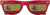 Slnečné okuliare s vlajkou Lexi, farba - red/yellow