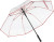 Golfový dáždnik FARE®-Pure - FARE, farba - transparent red, veľkosť - 92
