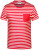 Pánske pásikavé tričko - J. Nicholson, farba - red/white, veľkosť - S