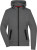 Dámska bunda s kapucňou - J. Nicholson, farba - dark melange, veľkosť - XXL