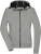 Dámska softshellová bunda s kapucňou - J. Nicholson, farba - light grey/black, veľkosť - XS