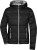 Dámska páperová bunda s kapucňou - J. Nicholson, farba - black/silver, veľkosť - XS