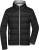 Pánska páperová bunda s kapucňou - J. Nicholson, farba - black/silver, veľkosť - XXL