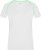Dámske športové tričko - J. Nicholson, farba - white/bright green, veľkosť - XS