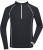 Pánske športové tričko s dlhým rukávom, farba - black/white, veľkosť - XXL