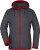 Dámska bunda s kapucňou - J. Nicholson, farba - carbon/red, veľkosť - M