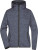 Dámska bunda s kapucňou, farba - denim melange/black, veľkosť - L