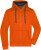 Pánska mikina s kapucňou - J. Nicholson, farba - dark orange/carbon, veľkosť - 3XL