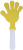 Ručná klapka - MBW, farba - white/yellow, veľkosť - One Size