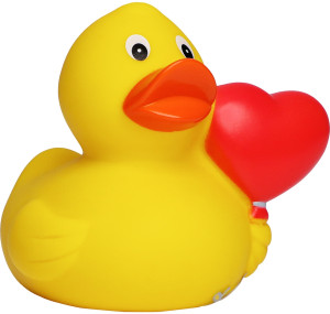 Pískacia kačka so srdcovým balónom - MBW
