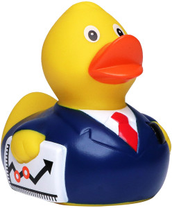 Pískacia kačka businessman