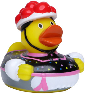 Pískacia kačka CityDuck® kostým Čierny les
