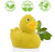 Prírodná gumová kačka, klasická - MBW, farba - yellow/orange, veľkosť - 7,5 cm