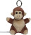 Plyšová opica s kľúčenkou - MBW, farba - brown, veľkosť - One Size