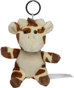 Plush giraffe with keychain