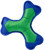 Psia hračka Lietajúci trojstranný disk - MBW, farba - green/blue, veľkosť - M