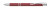 MELIA guľôčkové pero slama/plast, farba - červená