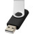 Základný USB Rotate, 2 GB - Bullet - farba Černá, Stříbrný