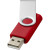 Základný USB Rotate, 16 GB - Bullet - farba červená s efektem námrazy