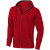 Mikina Arora s kapucňou, zips v celej dĺžke - Elevate, farba - červená, veľkosť - XS