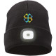 Pletená čiapka Mighty s LED čelovkou - černá 2