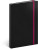 Notes Tucson čierny/ružový, linajkovaný, 13 × 21 cm - farba čierna