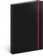 Notes Tucson čierny/ružový, linajkovaný, 13 × 21 cm - čierna 2