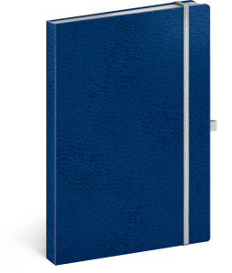 Notes Vivella Classic modrý/biely, linajkovaný, 15 × 21 cm - modrá
