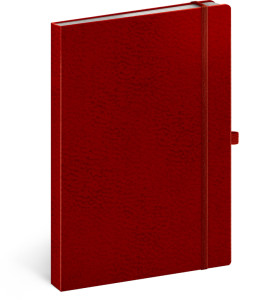 Notes Vivella Classic červený/červený, linajkovaný, 15 × 21 cm - červená