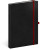 NOTIQUE Notes Vivella Classic čierny/červený, linajkovaný, 15 x 21 cm, farba - čierna