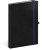Notes Vivella Classic čierny/modrý, linajkovaný, 15 × 21 cm - farba čierna
