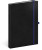 NOTIQUE Notes Vivella Classic čierny/modrý, linajkovaný, 15 x 21 cm, farba - čierna