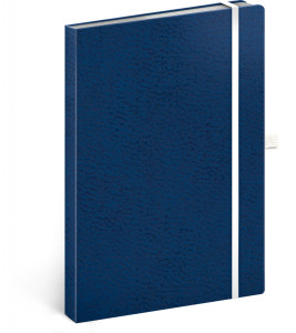 Notes Vivella Classic modrý/biely, bodkovaný, 15 × 21 cm - modrá