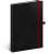 NOTIQUE Notes Vivella Classic čierny/červený, bodkovaný, 15 x 21 cm, farba - čierna