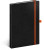 NOTIQUE Notes Vivella Classic čierny/oranžový, bodkovaný, 15 x 21 cm, farba - čierna