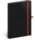 Notes Vivella Classic čierny/oranžový, bodkovaný, 15 × 21 cm - čierna 9