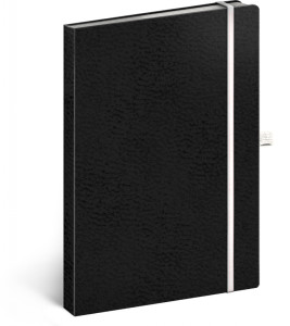 Notes Vivella Classic čierny/biely, bodkovaný, 15 × 21 cm - čierna