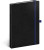 Notes Vivella Classic čierny/modrý, bodkovaný, 15 × 21 cm - farba čierna