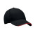 Päťpanelová čiapka, farba - black/red