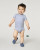 Body pre bábätká s krátkymi rukávmi - Stanley Stella, farba - serene blue, veľkosť - 0-3 m/56-62cm