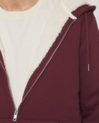 The unisex sherpa lined zip-thru hoodie sweatshirt