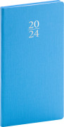 Vreckový diár Capys 2024, modrý, 9 × 15,5 cm